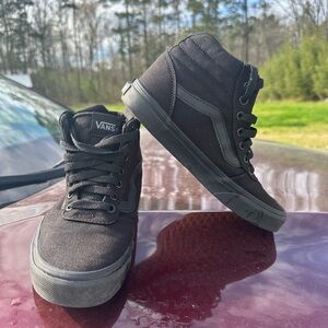 Vans Old Off the Wall Women's 6.5 Black High Top Canvas Lace-Up Skate Shoes